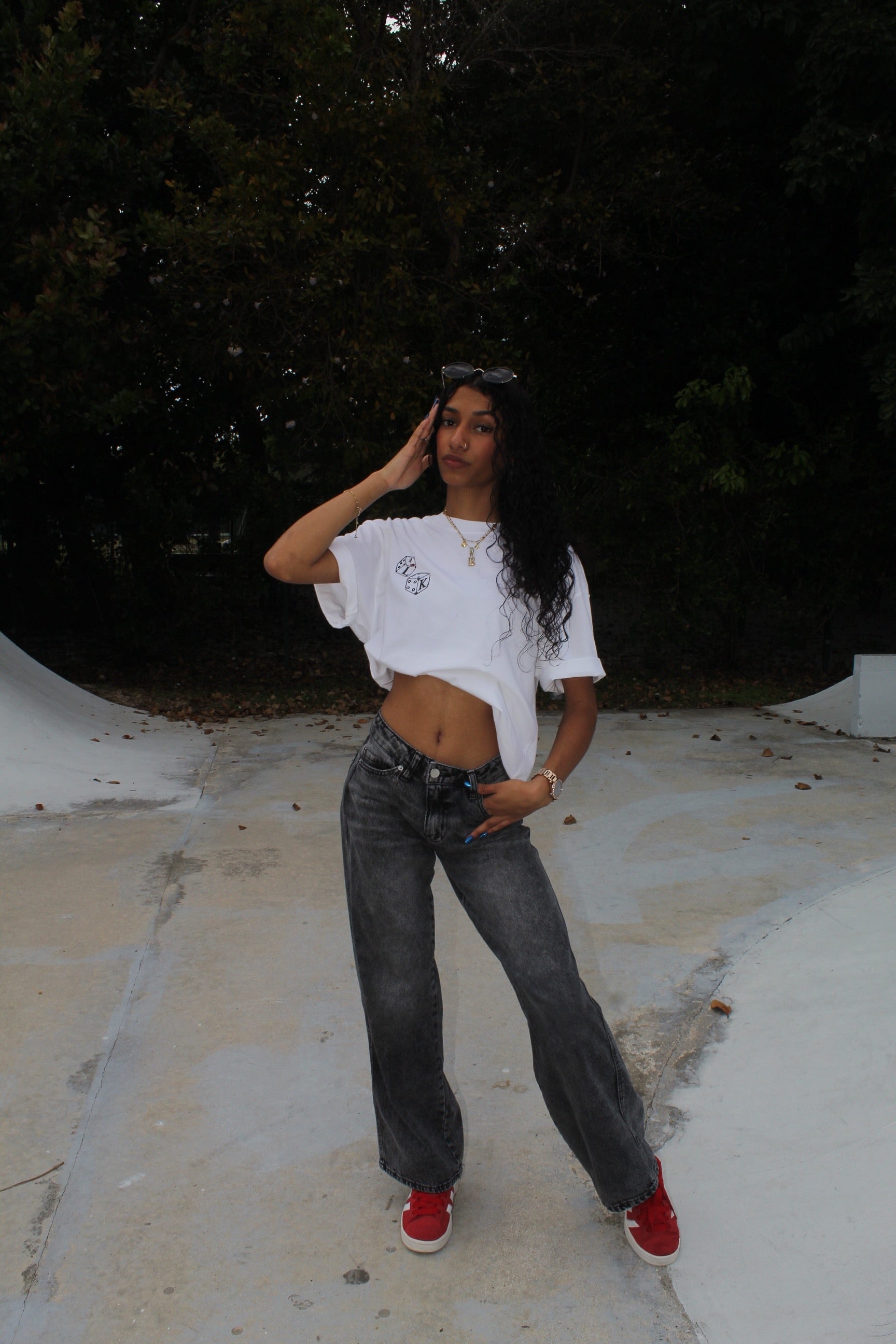 LK and Dice White T-shirt