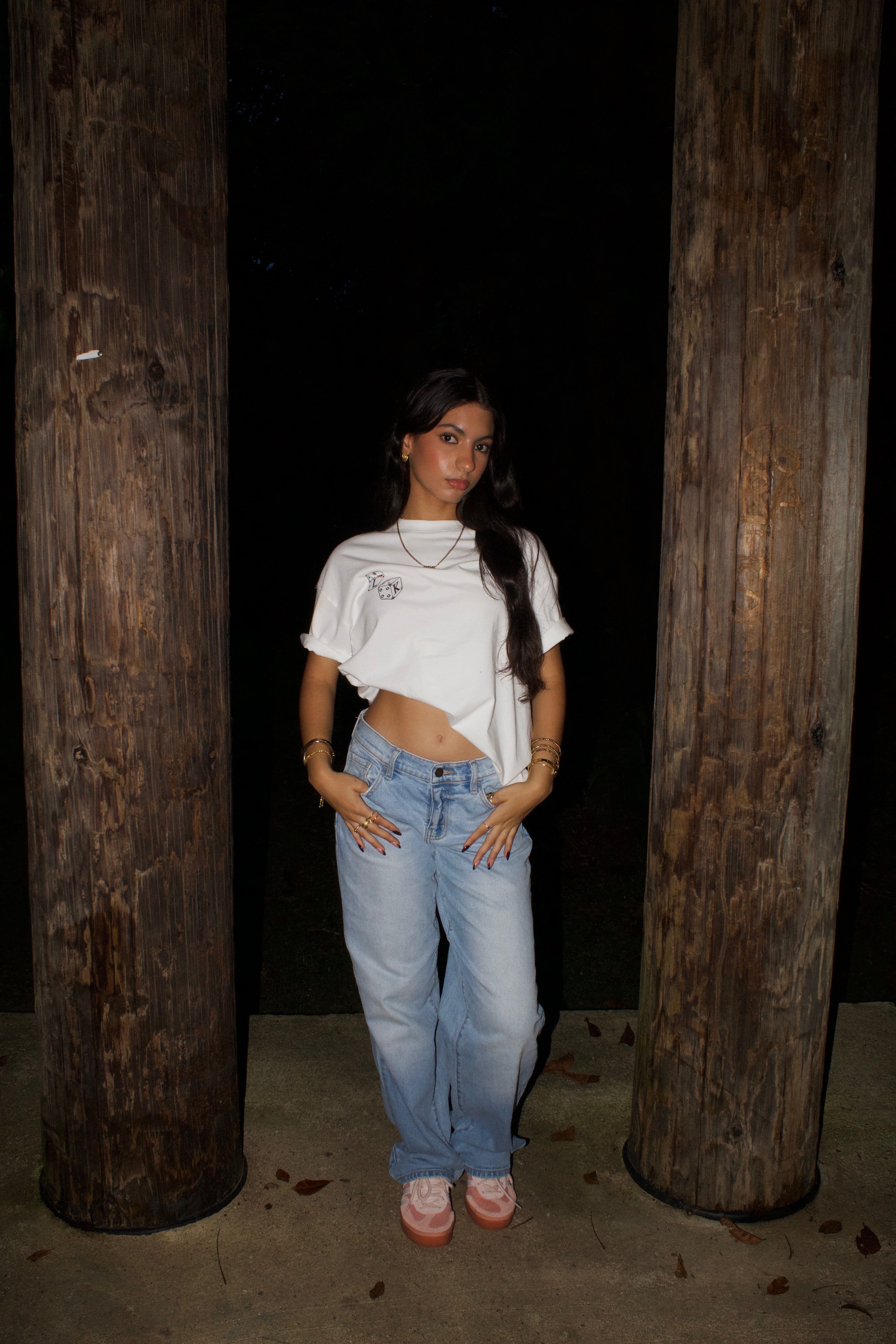 LK and Dice White T-shirt