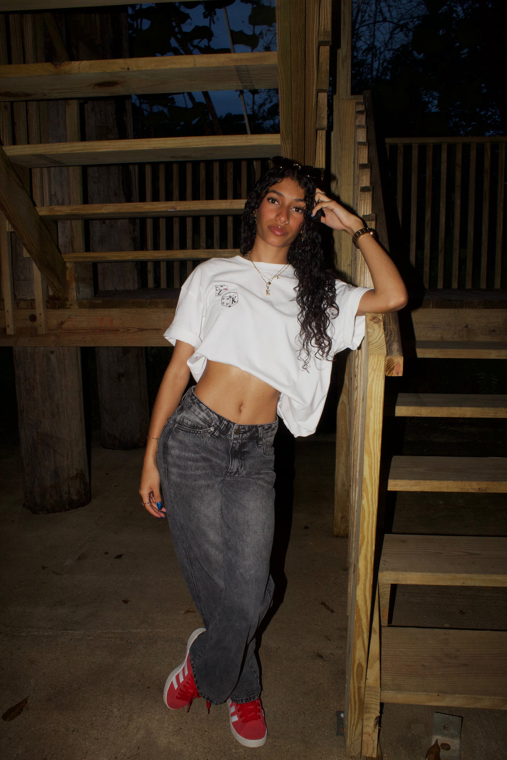 LK and Dice White T-shirt