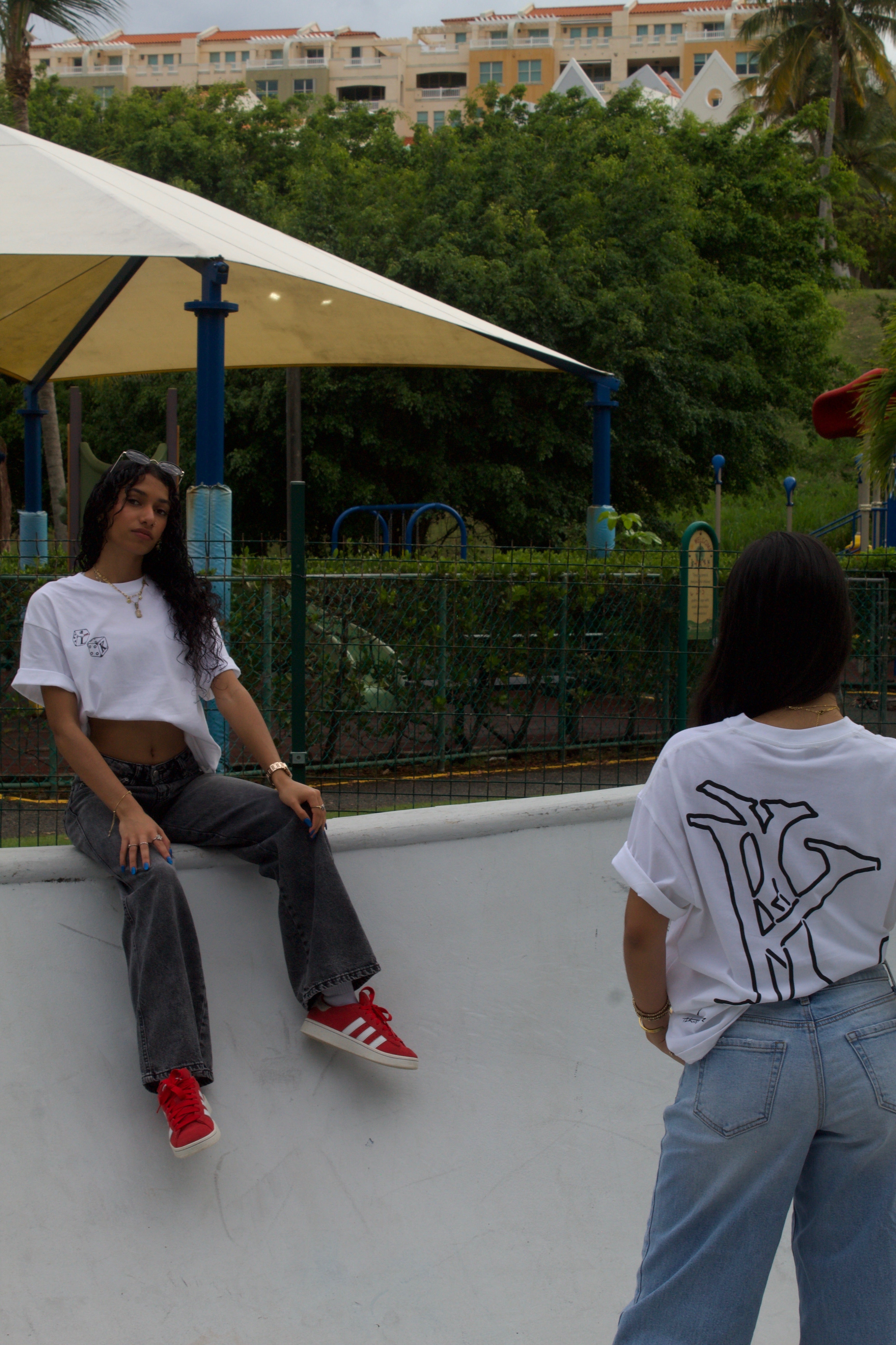 LK and Dice White T-shirt